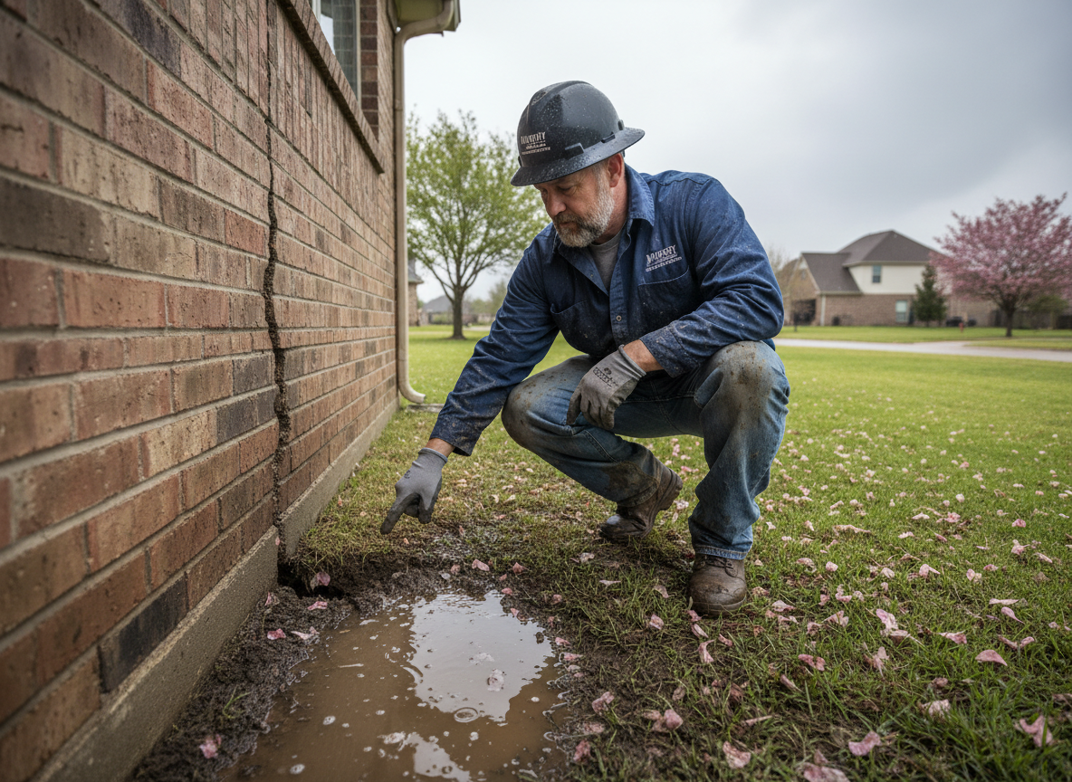 How to Spot Foundation Cracks After Heavy Spring Rains in Murphy
